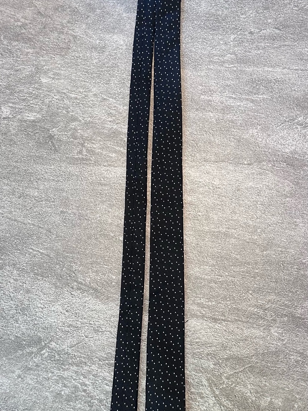 Saint Laurent (YSL) Men's Black Polka Dot Tie